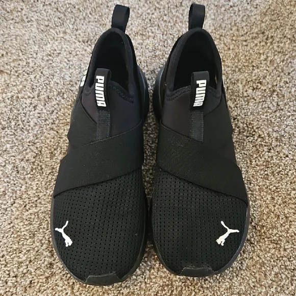 Puma Black Slip-On Sneakers - Picture 1 of 5